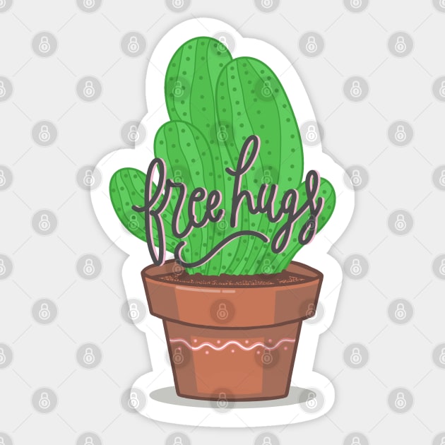 FREE HUGS Sticker by MAYRAREINART